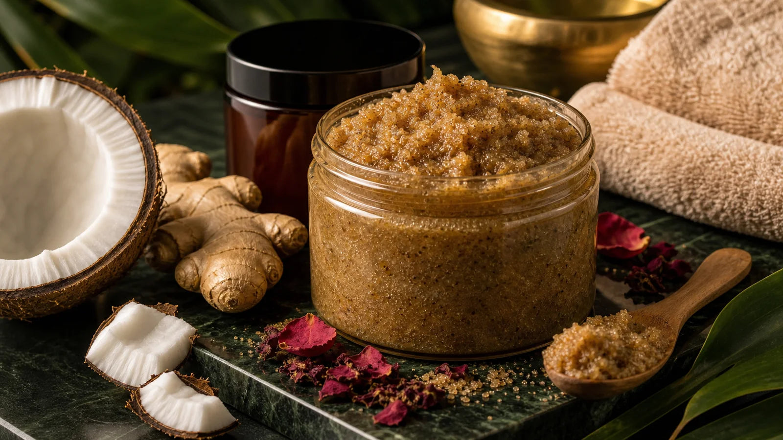 Herbal King body polish scrub counter